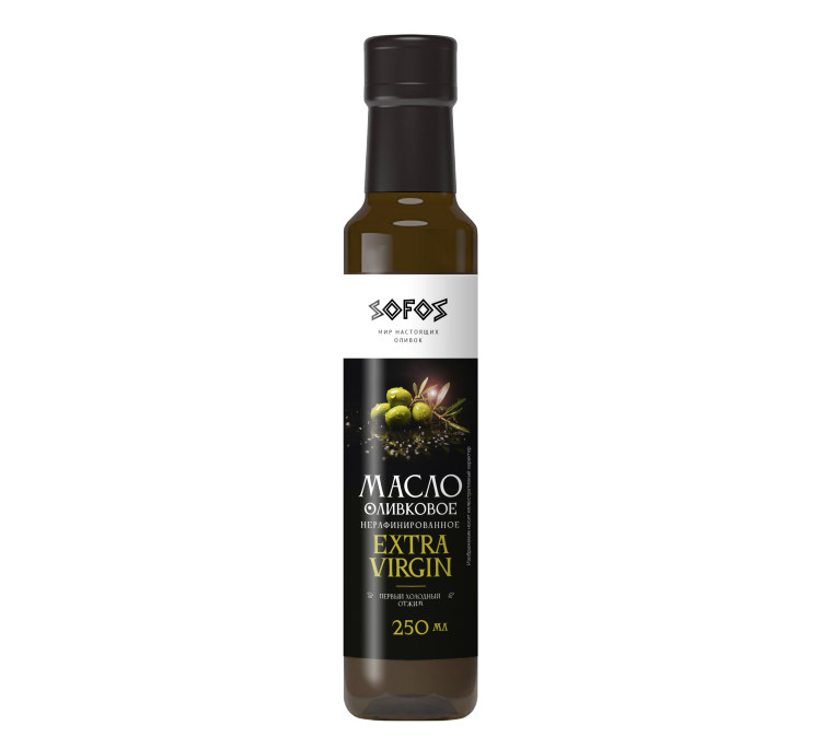 Масло оливковое нерафинированное EXTRA VIRGIN ТМ «SOFOS» 250 мл