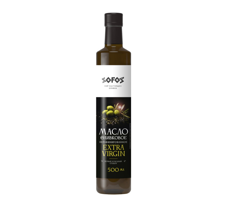 Масло оливковое нерафинированное EXTRA VIRGIN ТМ «SOFOS» 500 мл