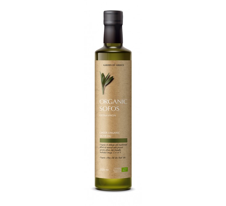 Масло оливковое нерафинированное EXTRA VIRGIN ORGANIC ТМ «SOFOS» 250 мл