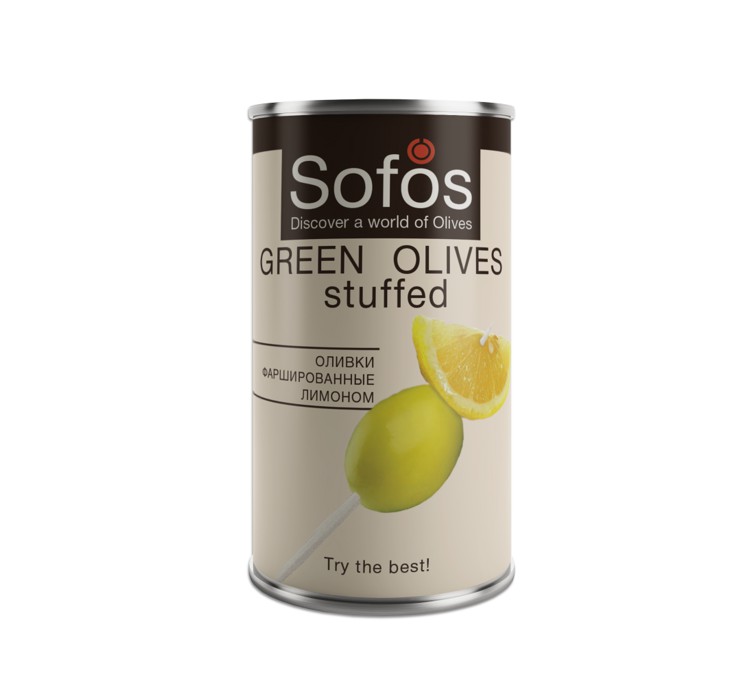 Оливки фаршированные лимоном ТМ «SOFOS» 300 мл