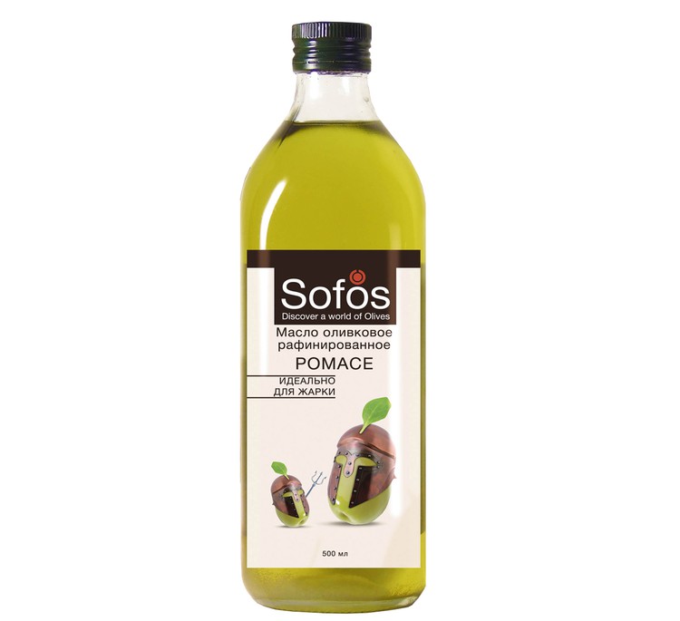 Масло оливковое рафинированное POMACE ТМ «SOFOS» 500 мл
